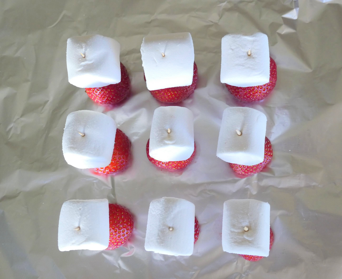 Marshmallows mit Erdbeere