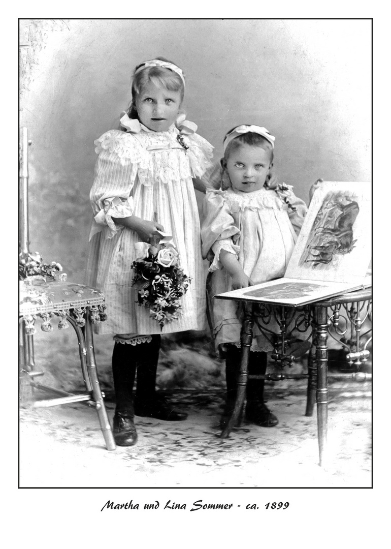 Martha und Karolina Sommer, ca 1899