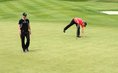 Martin Kaymer und Marcel Siem auf Arbeit