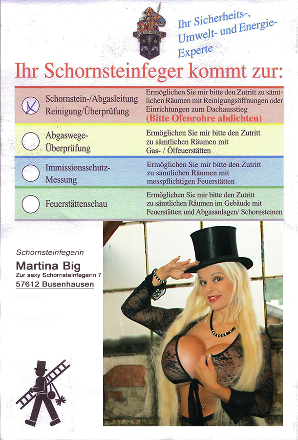 Martina Big - Sexy Schornsteinfegerin ;-)