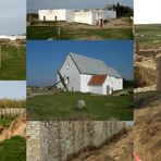 Marup Kirke einst und jetzt. Das Meer holt sich das Land.