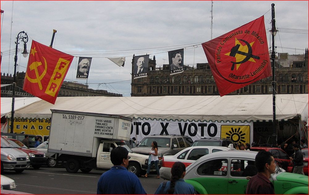 Marx, Lenin, Stalin in Mexico