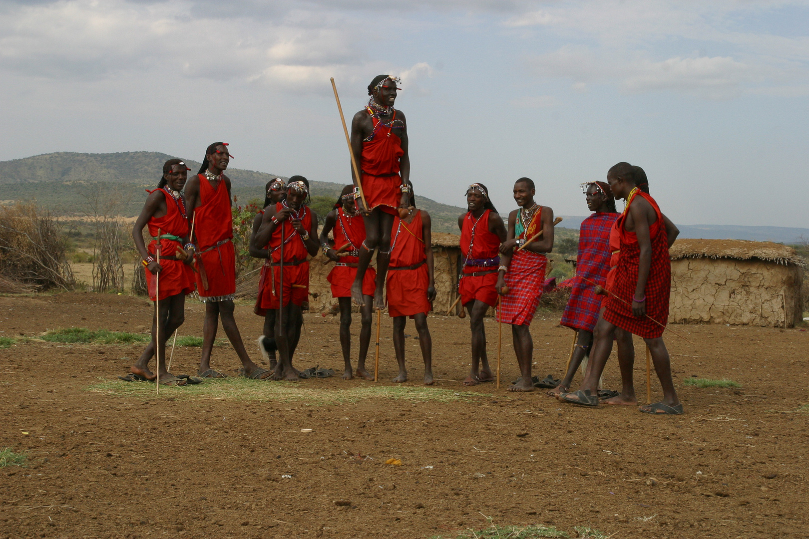 Masai beim Brautwerben