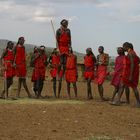 Masai beim Brautwerben