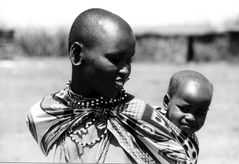 Masai Mara / Mutter mit Kind