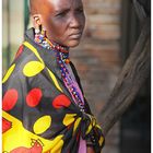 Masai vor den Toren der Masai Mara