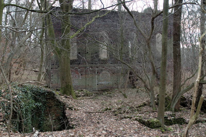 Maschinenhaus im Wald