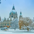 Maschpark als Schneelandschaft