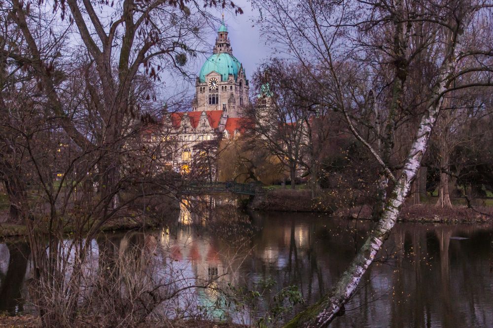 Maschpark und Neues Rathaus - Hannover