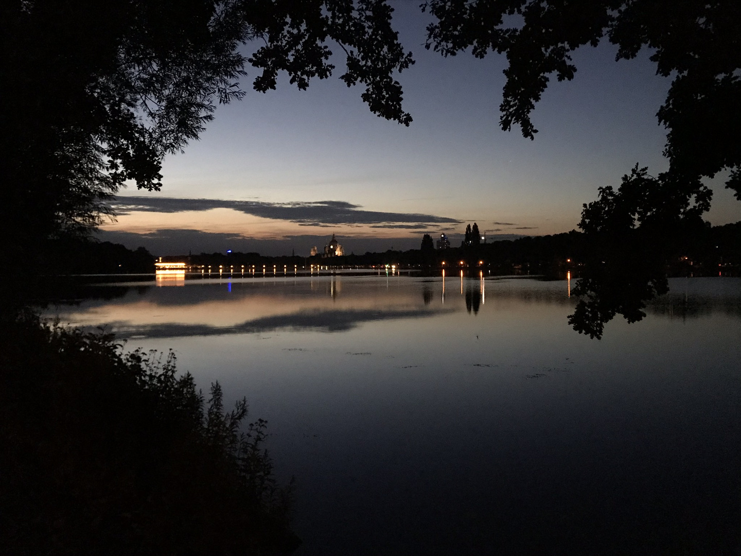 Maschsee in the evening. 