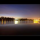 Maschsee und Stadionbad bei Nacht