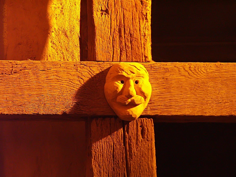 mask in an old hostelry