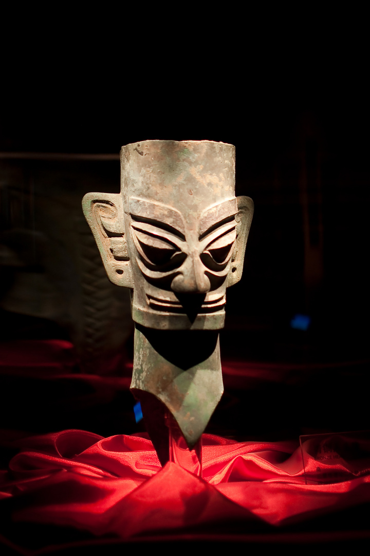 Maske im Sanxingdui Museum