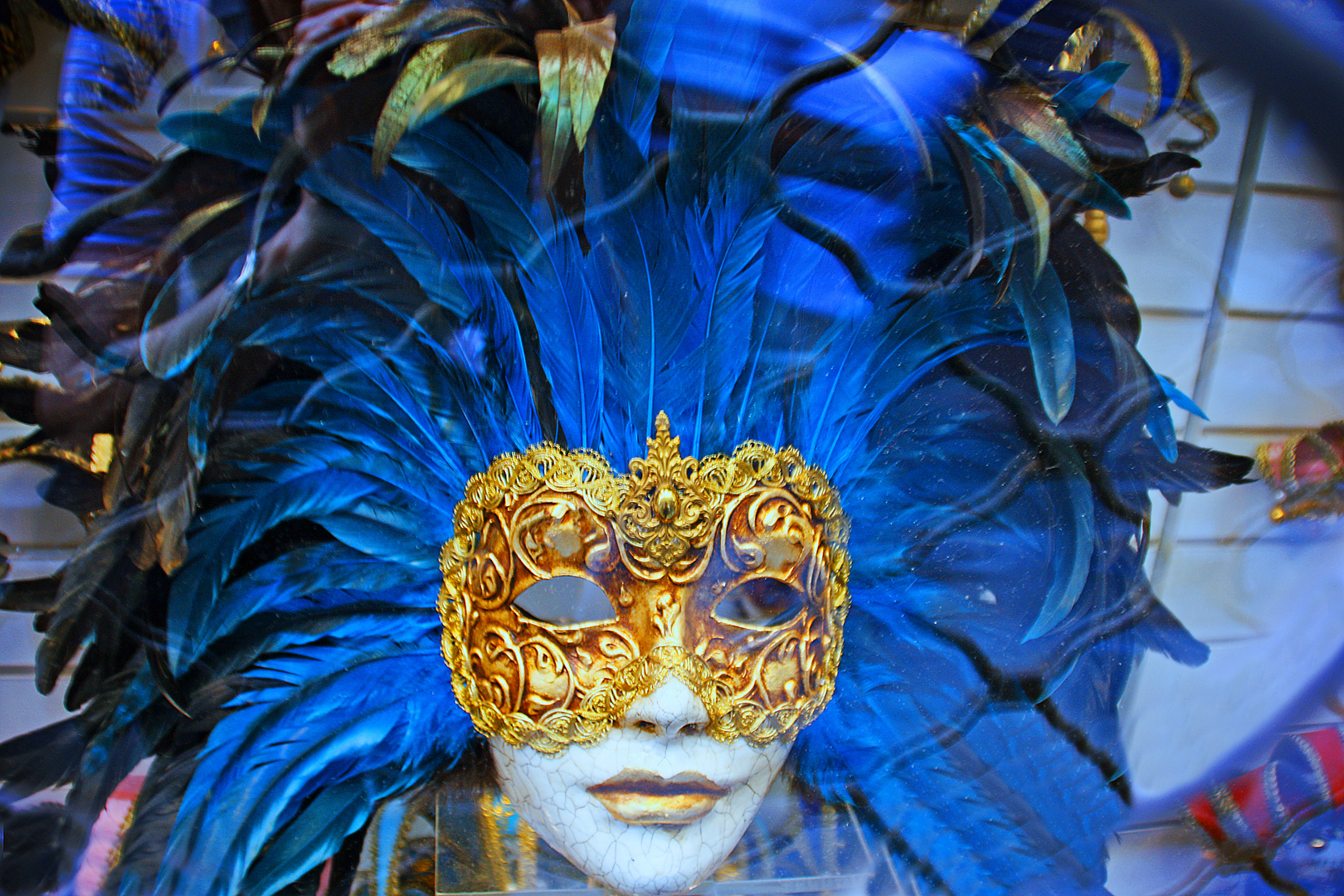 Maske in Blau