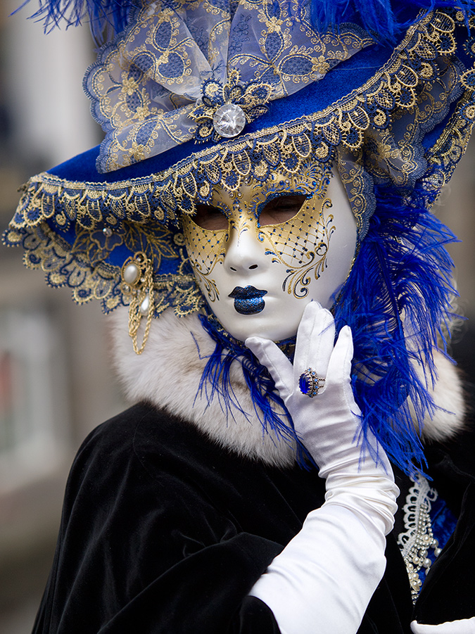 Maske in blau