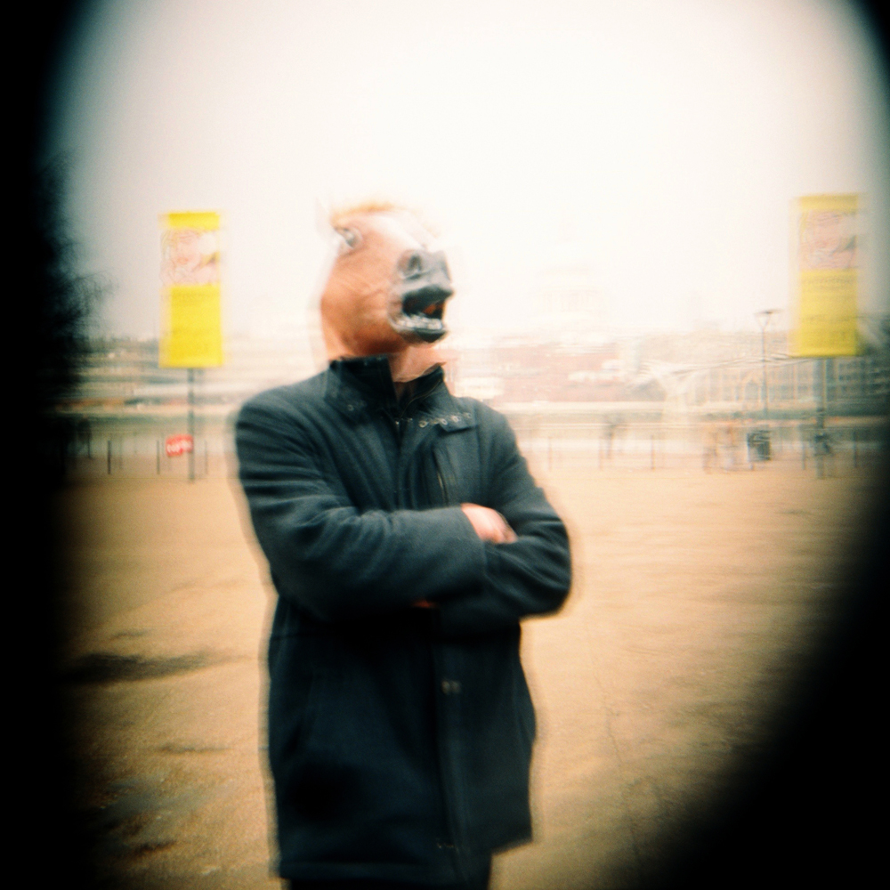 Masked people in London