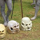 Masken der Asaro Mudmen, Papua Neuguinea