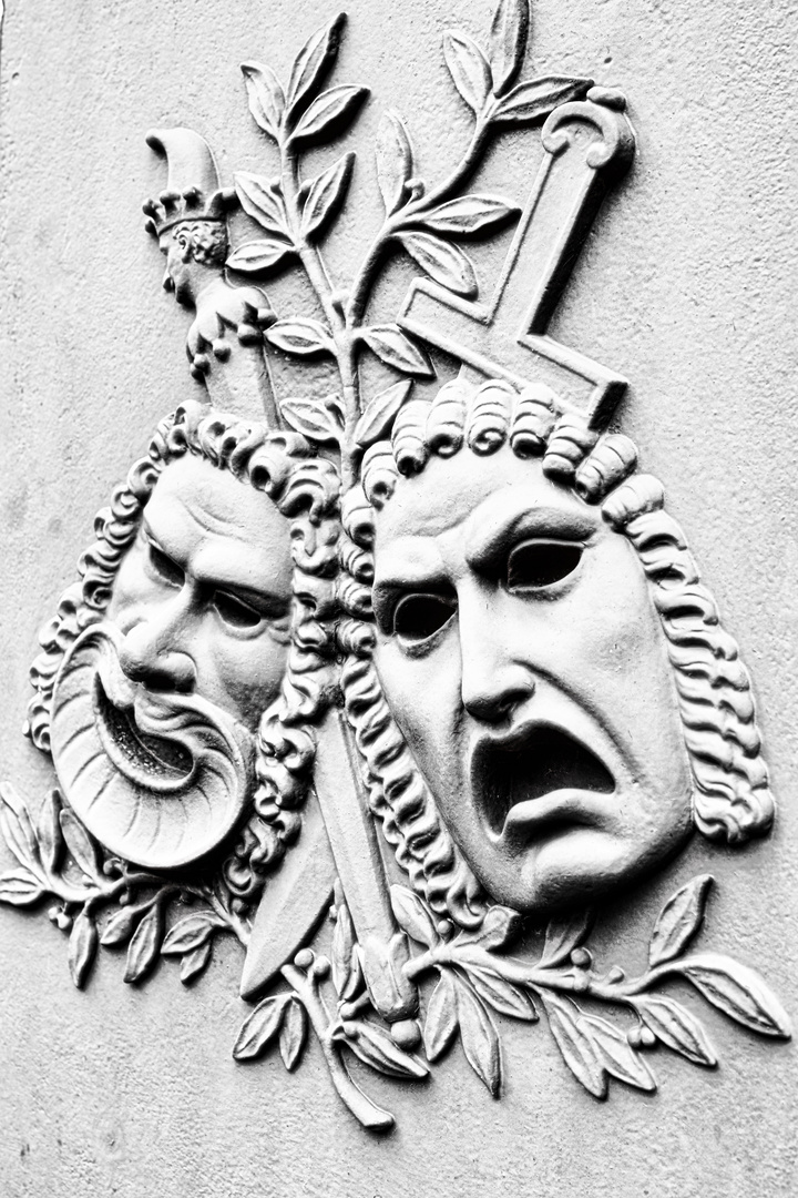 Masken - Detail, Dorotheenstädtischer Friedhof Berlin