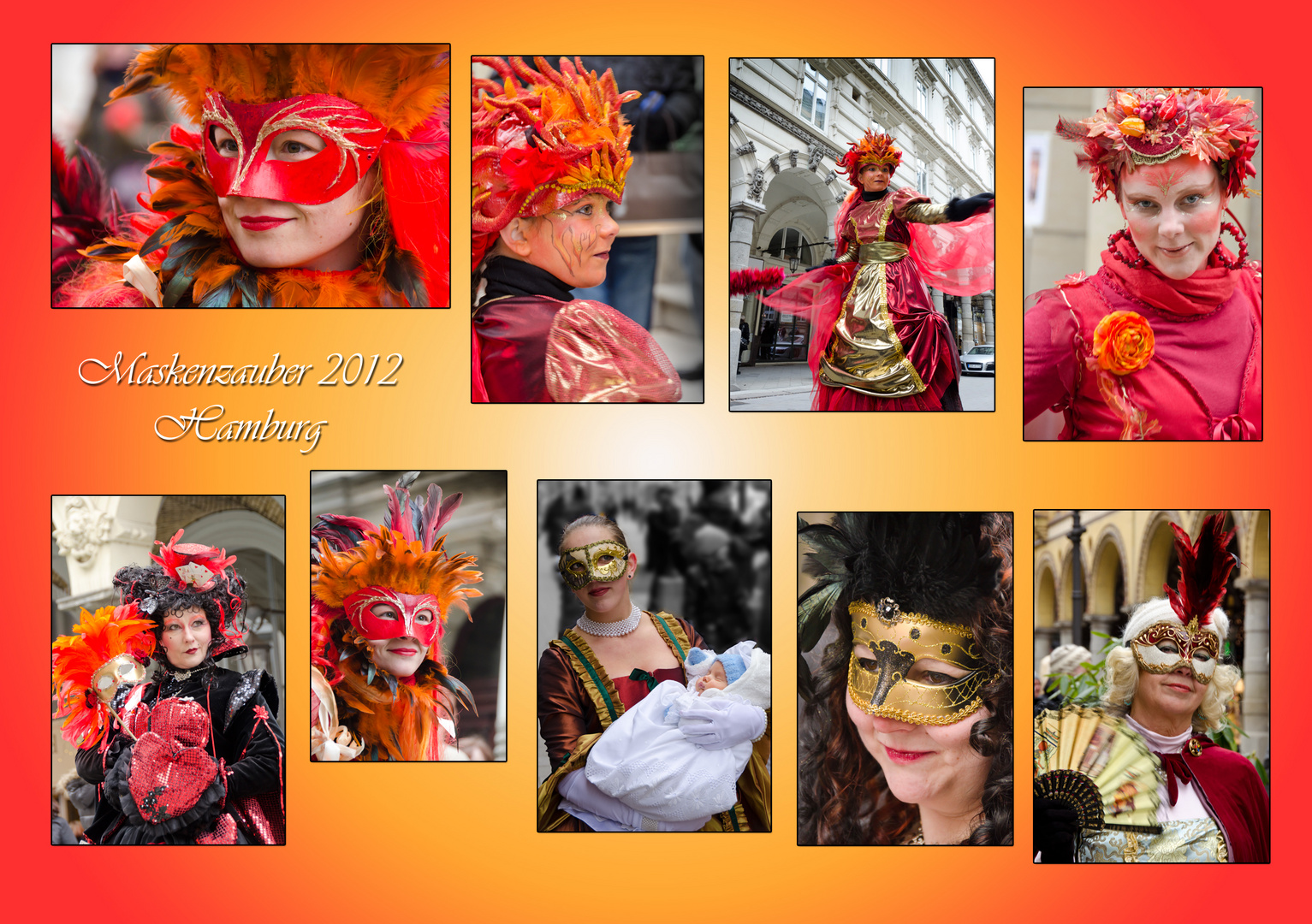 Masken in rot ...