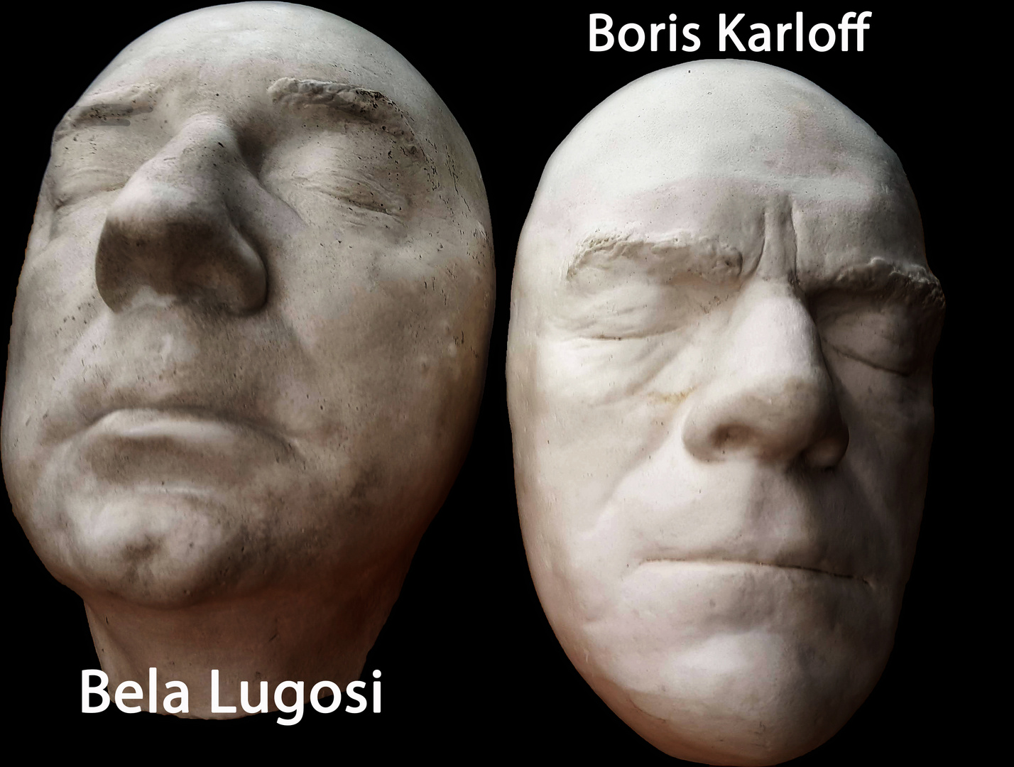 Masken von Lugosi und Karloff