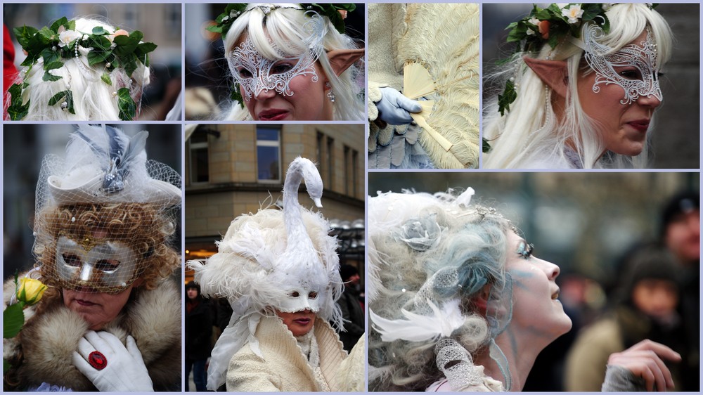 Maskenzauber ganz in weiß