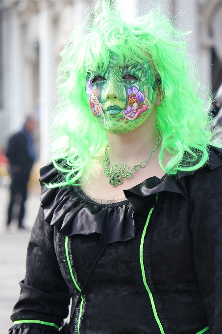 Masque tatouage vert