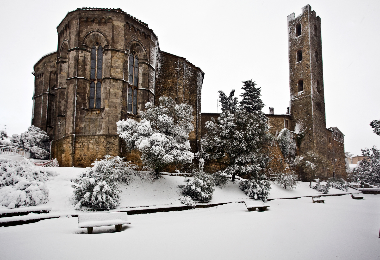 Massa Marittima, la neve di febbraio