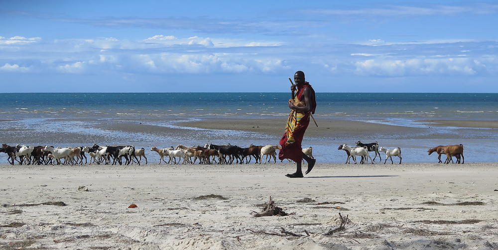 Massai am Indischen Ozean