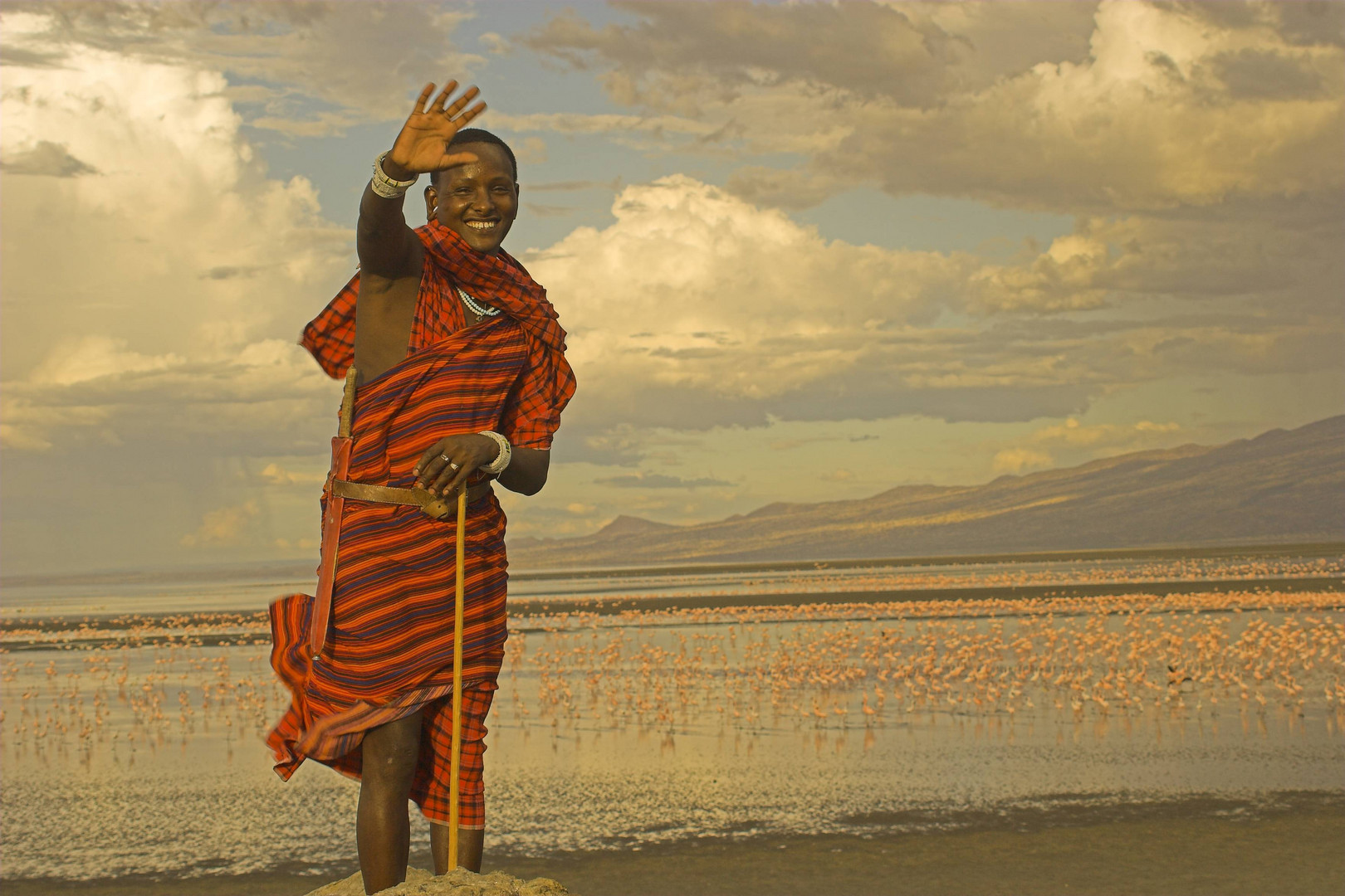 Massai am Lake Natron