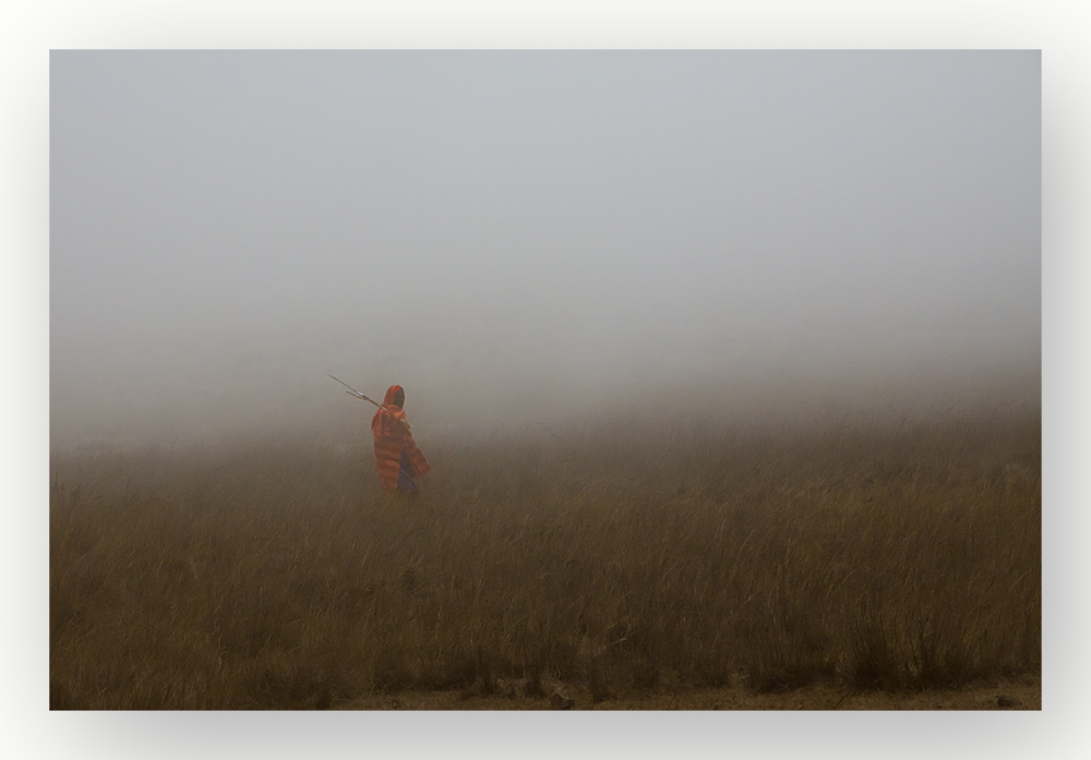 Massai im Nebel