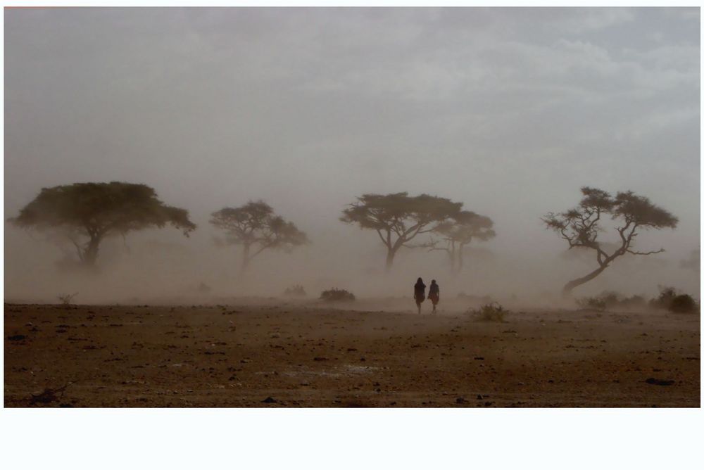 Massai im Sandsturm von Juroka83 