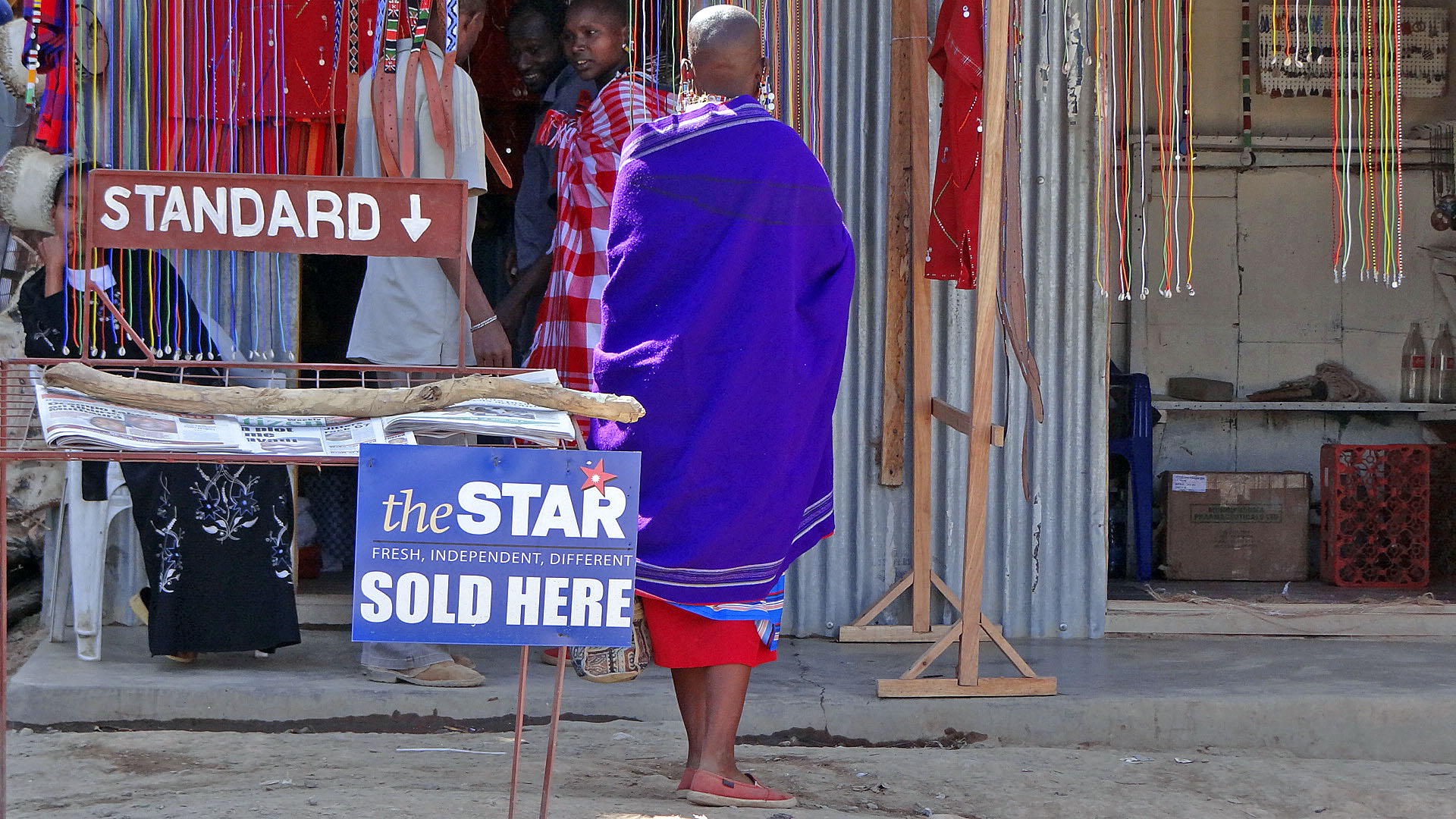 Massai in Blau