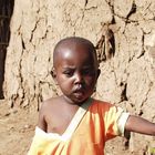 Massai Kind im Amboseli Nationalpark in Kenia