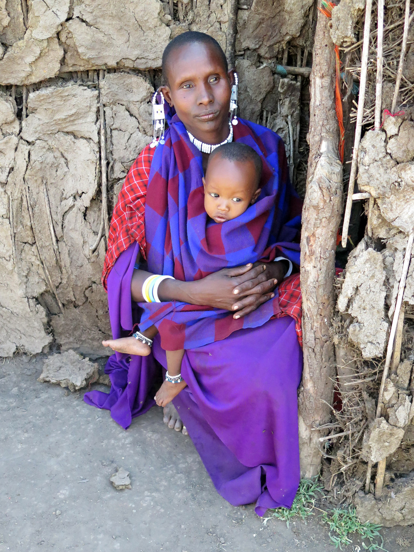 Massai Mother and Child