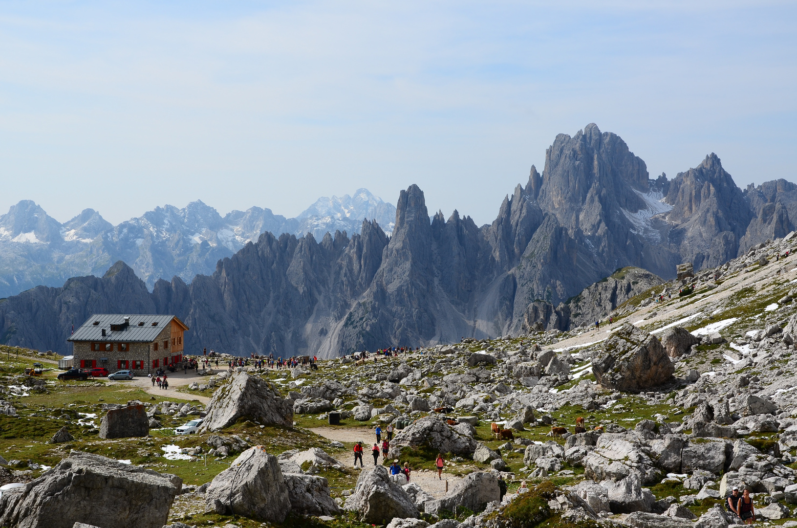 Massenwanderung zu den 3Zinnen