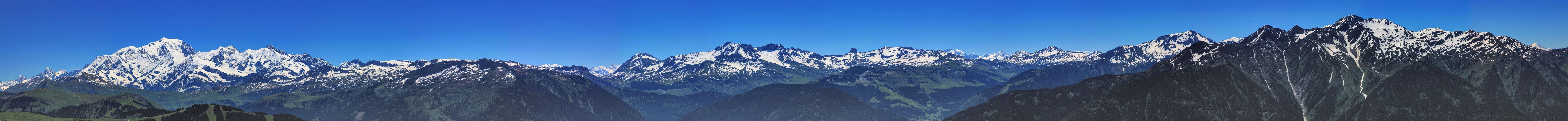 Massif du Mont Blanc ( Point de vue de Bisanne )