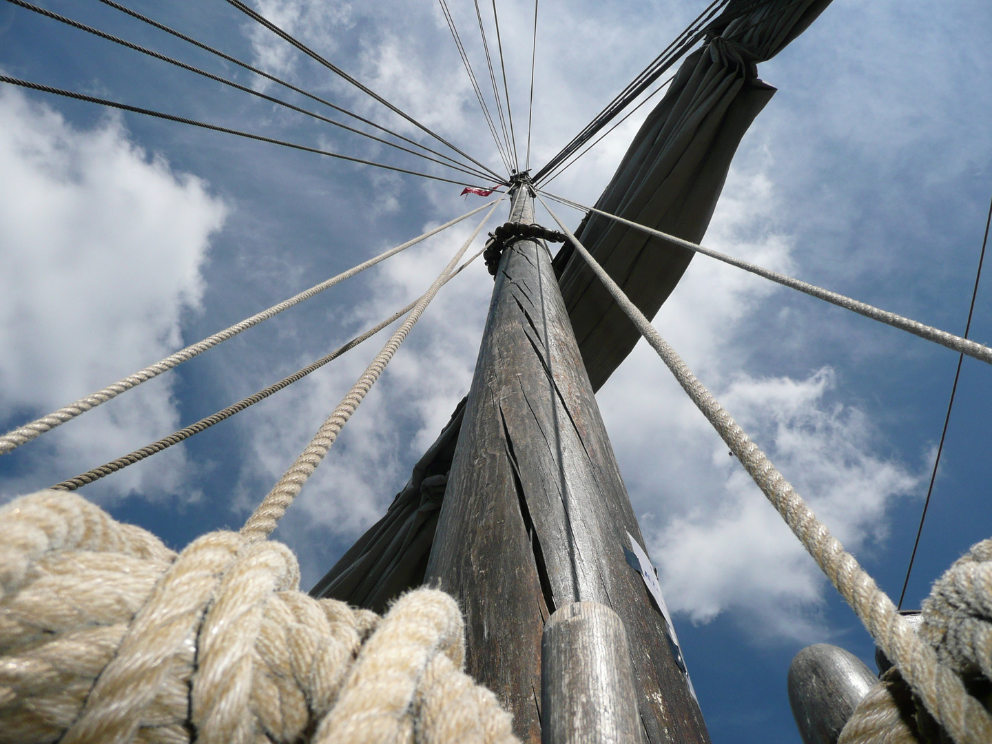 Mast einer Hansekogge