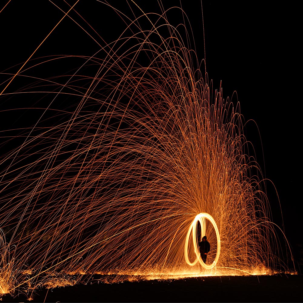 Master of burning steel wool