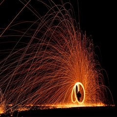 Master of burning steel wool