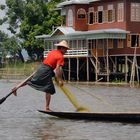 Masters of leg-rowing on the Inle Lake