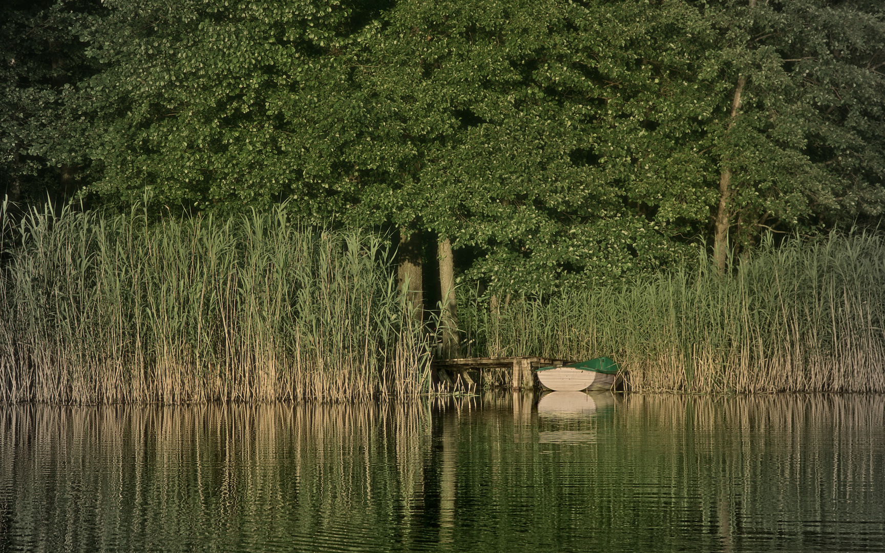 Masuren Boot im Abendlicht