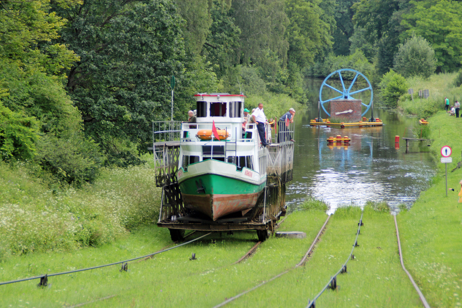 Masuren, Polen: Höhenüberwindung am Oberlandkanal