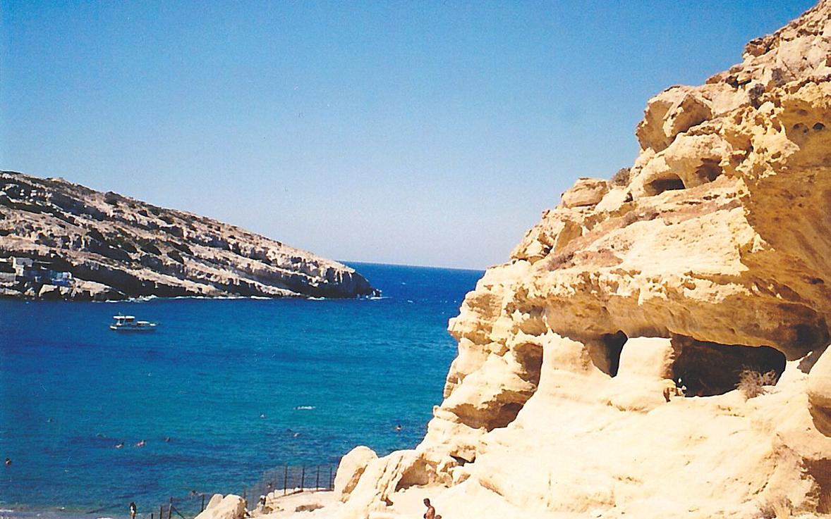 MATALA-ein Dorf an der Südküste der griechischen Insel Kreta