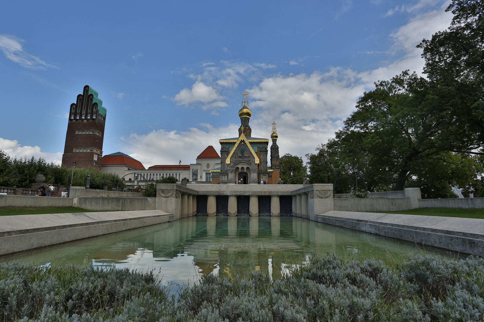 Mathildenhöhe - Russische Kapelle und Hochzeitsturm