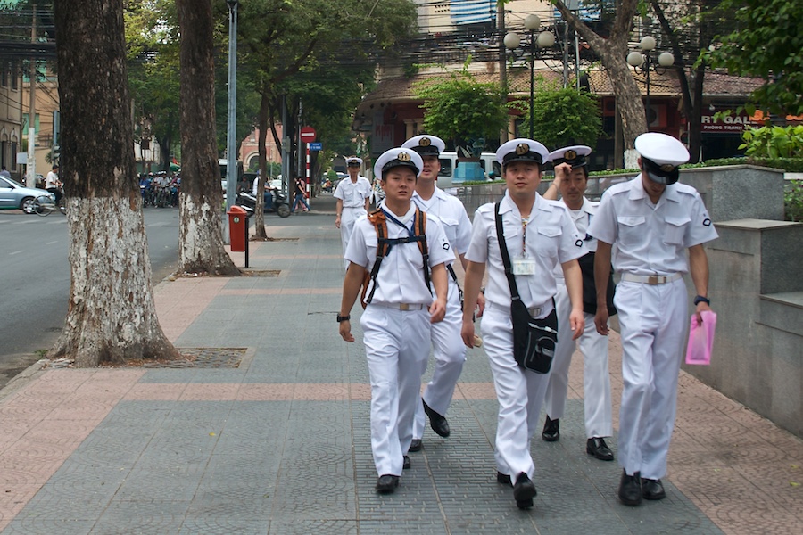 Matrosen auf Landgang in Saigon