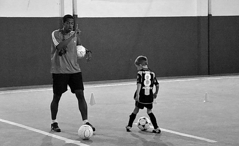 Matteo all'allenamento.