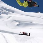 Matteo mit einem Method in der Pipe von Saas Fee