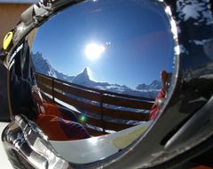 Matterhorn aus der Sicht einer Skibrille