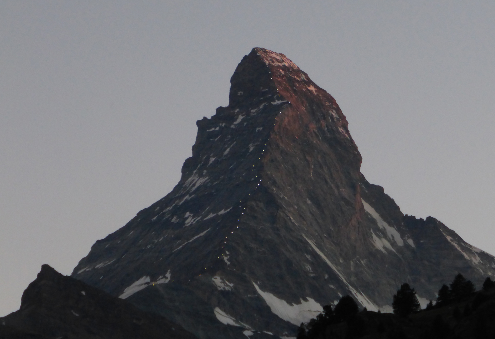 Matterhorn - beleuchteter Hörnligrat