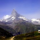 Matterhorn, ein Schnappschuß durch das Fenster der Gornergratbahn